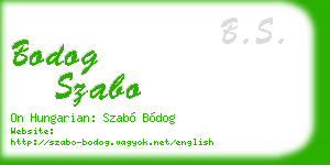 bodog szabo business card