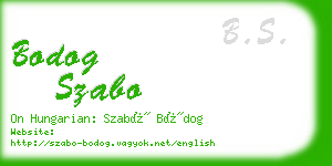 bodog szabo business card